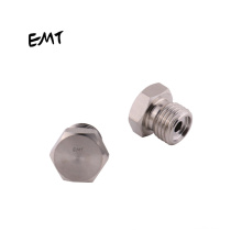 China hydraulic fitting factory 304/316 metric male hexagon plug fittings with O-ring seal  for fluid connection